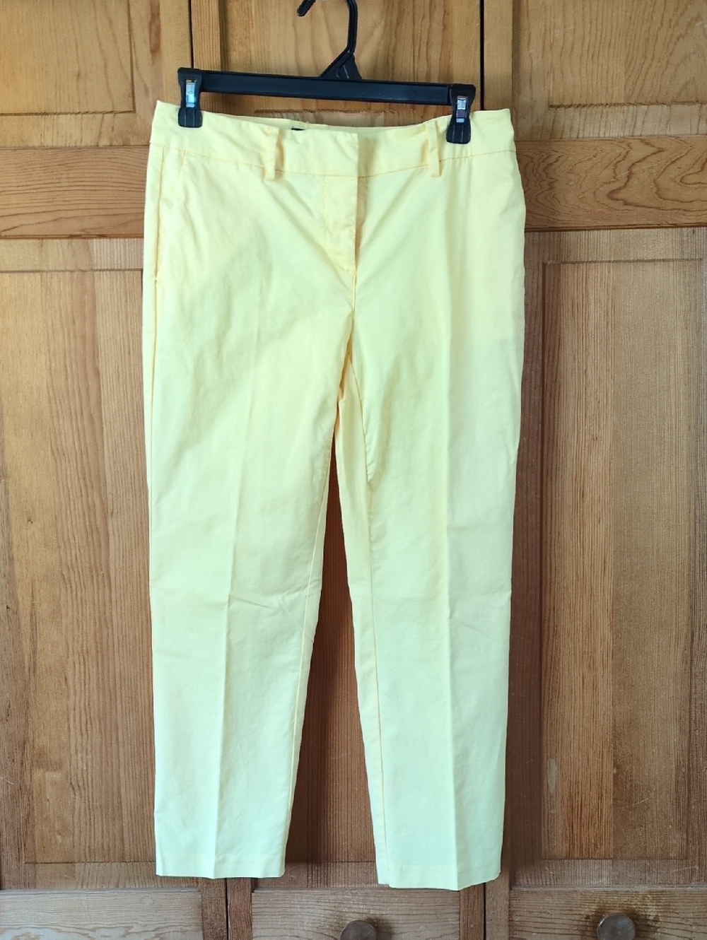 Nautica Pale Butter Yellow Cropped Stovepipe Straight Low Rise Pants Size 2